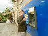 18-07-2008 opening van de nieuwe pinautomaat van de rabo bank in het winkelcentrum beverwaard.