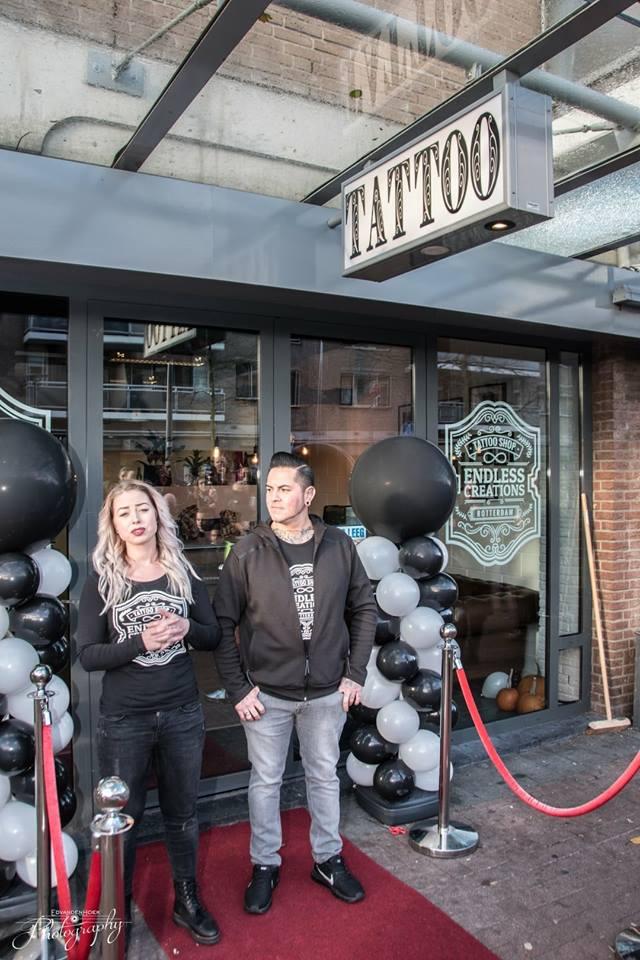 11-11-2017 Feestelijke opening Endless Creations tattooshop winkelcentrum beverwaard