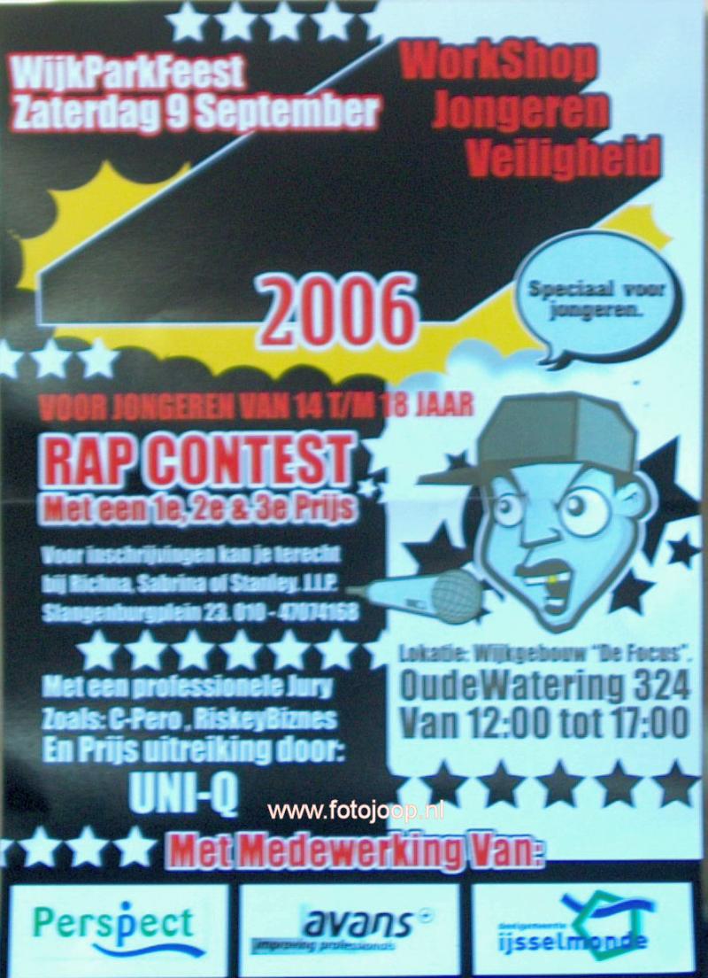 09-09-2006 flyer rap contest focus beverwaard.