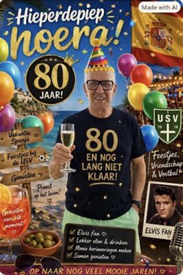 Foto 1 uit Optreden van Johnnie Valentino en Prissilla Ophof bij Usv Vosbergenpad 30 beverwaard en Ton van Galen 80 Jaar 11-10-2026 