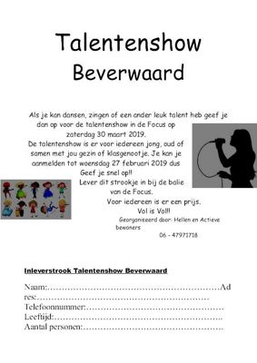Foto 2 uit Talentenshow Focus