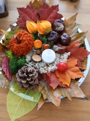 Herfst Stukjes maken bij Buurtsteunpunt Neercannenplaats Beverwaard 20-10-26