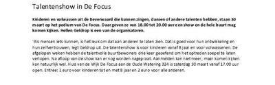 Foto 3 uit Talentenshow Focus